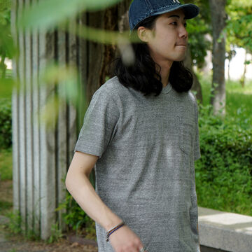 Made in Japan Vintage-style T-shirt with Made of American Recycled Cotton