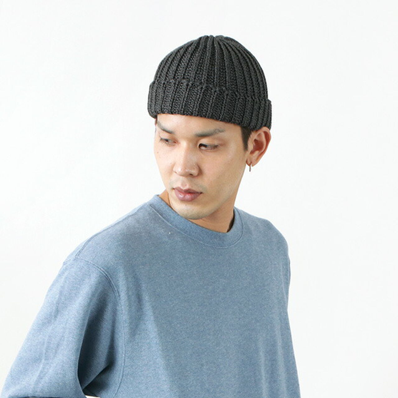 Very Short Heavyweight Cotton Knitted Cap,, large image number 17