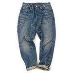 15.5oz Denim Tapered Used 5P Pants,Blue, swatch