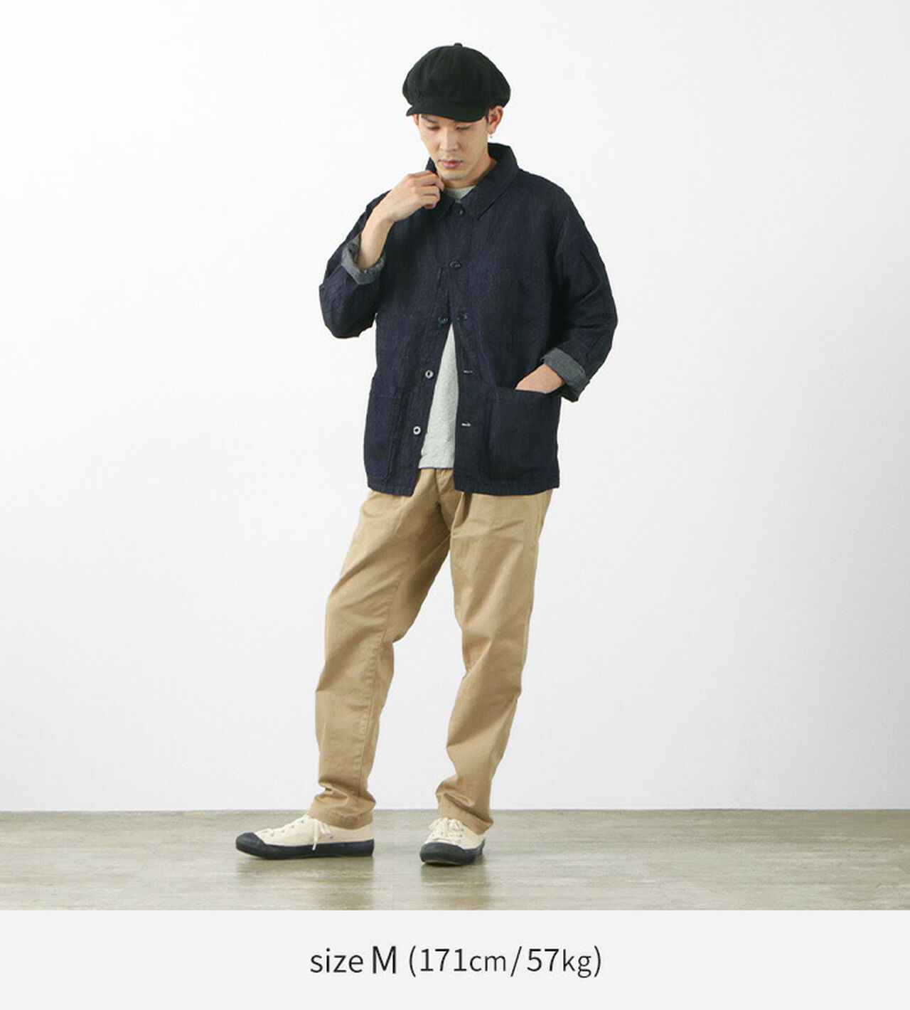 Special Order RJB7070 Summer French Coverall Jacket Cotton Linen Denim,, large image number 3
