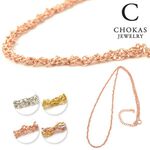 Triple chain necklace / bracelet / anklet,Pink, swatch