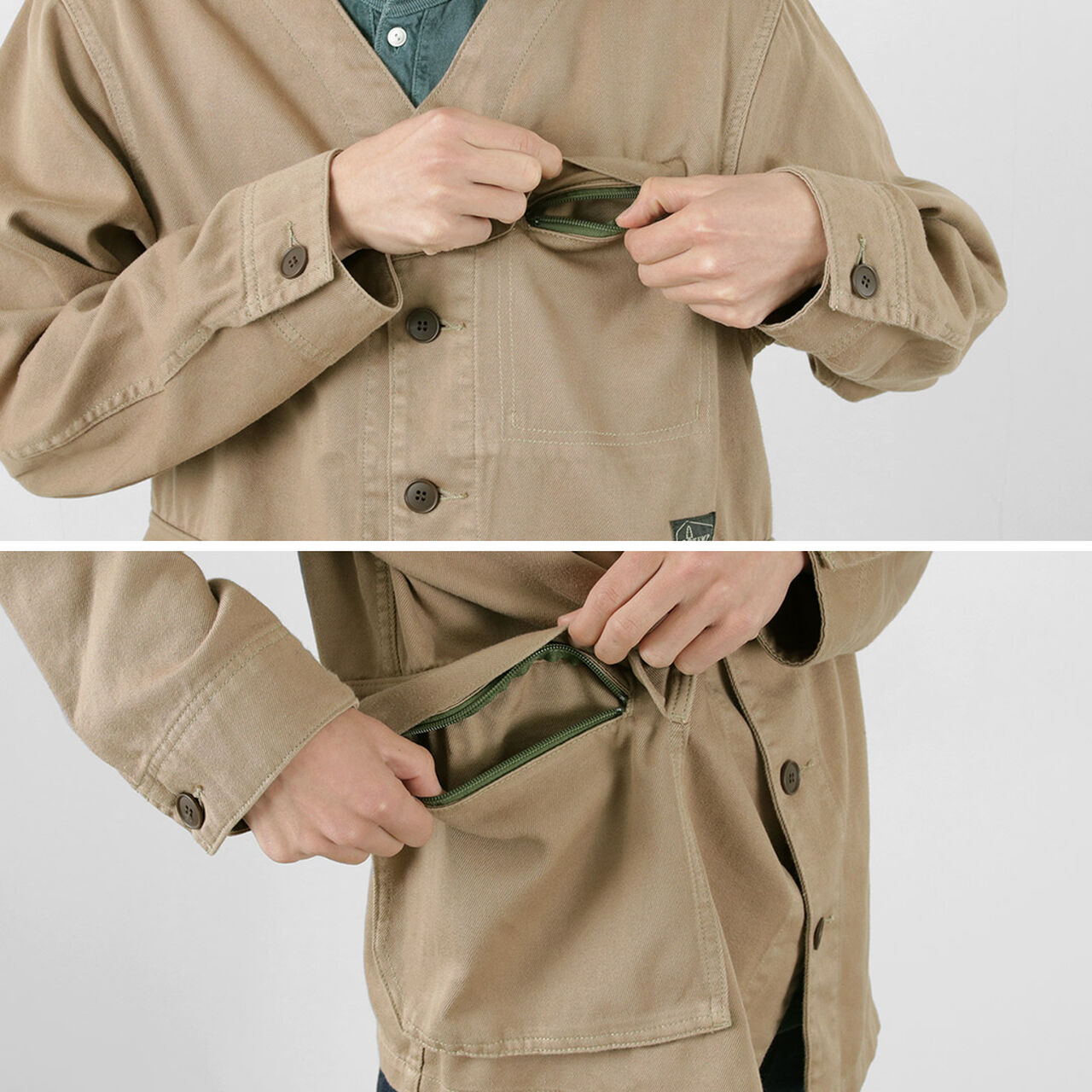 Green Lodge Jacket Hemp Cotton Recycled Polyester Cloth,, large image number 9
