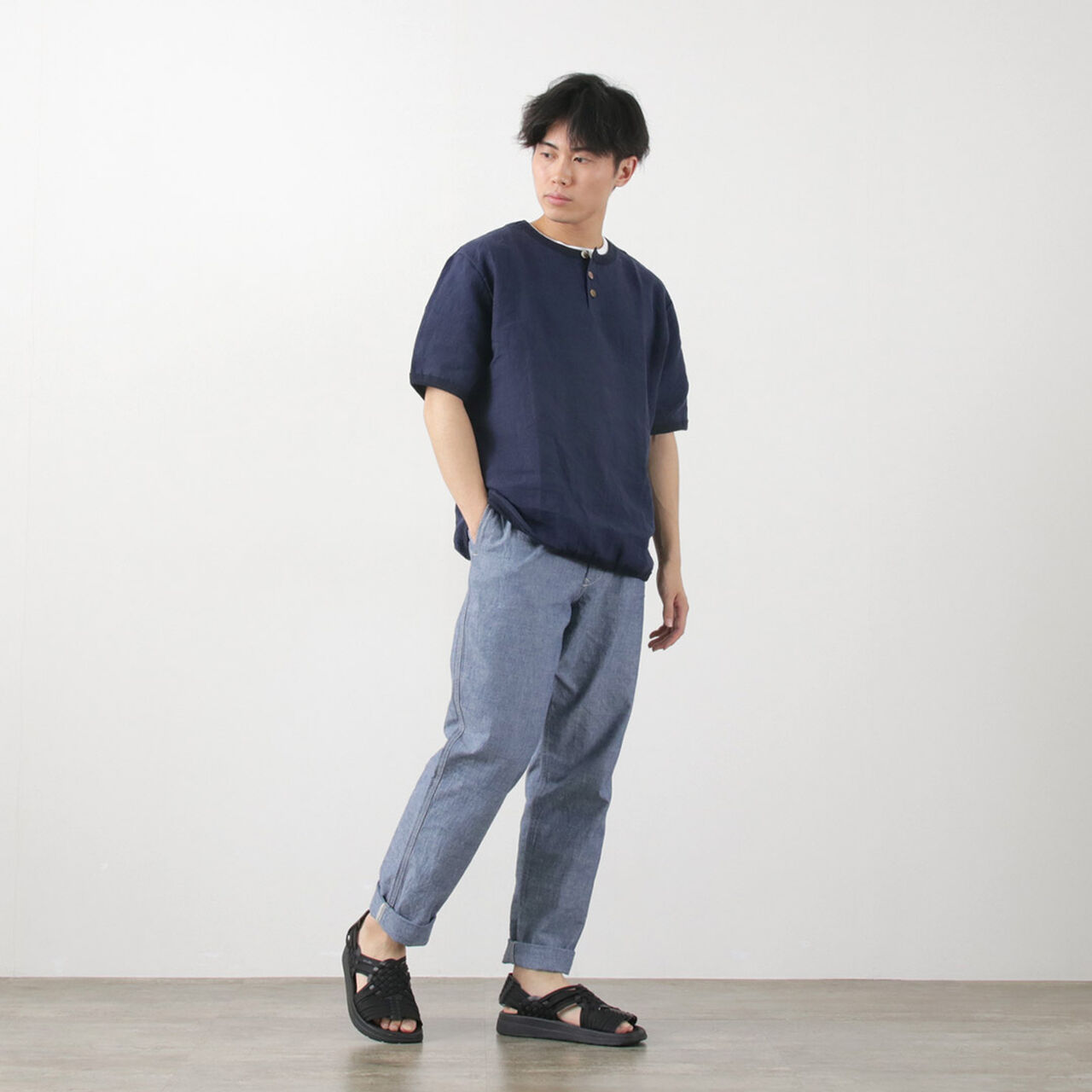 F0528 M52 Chambray trousers,, large image number 4