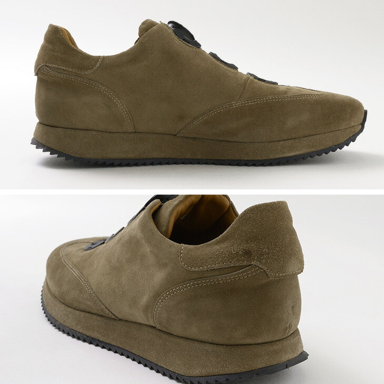 Dial Lock Suede Leather Sneakers,, large image number 9