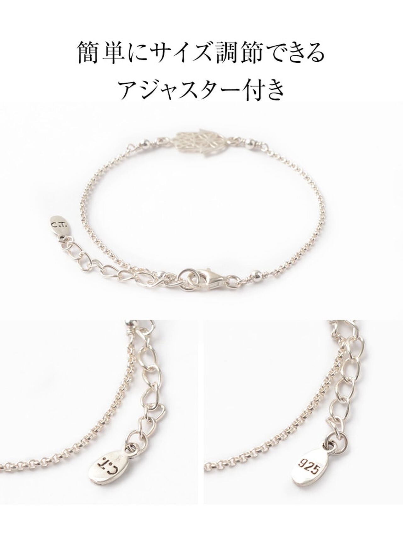Hamsa Hand silver chain bracelet,, large image number 6