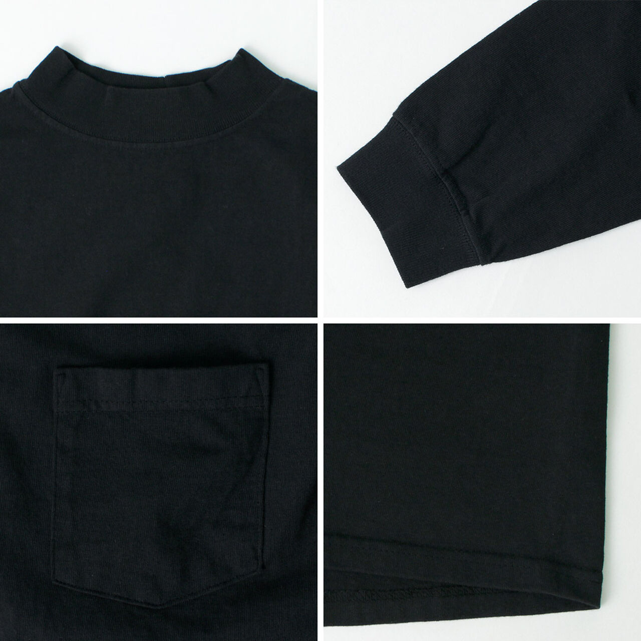 Long Sleeve Mock Neck Pocket T-Shirt,, large image number 14
