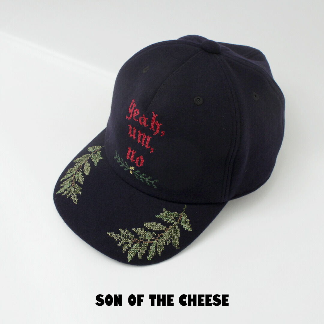 SON OF THE CHEESE Flower Cross Stitch Cap