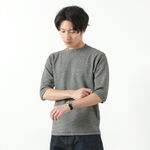 Custom made heavy spun milled fabric 6.5'' sleeve T-shirt,Charcoal, swatch