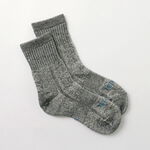 R1380 Double Face Mid Socks Organic Cotton,Charcoal, swatch