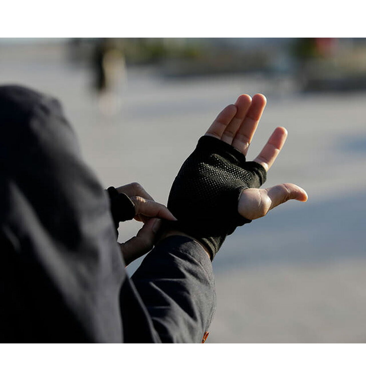 Curve / Fingerless glove / Polartec,, large image number 3
