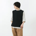 Special order SUPER KANOKO pullover waistcoat,Black, swatch