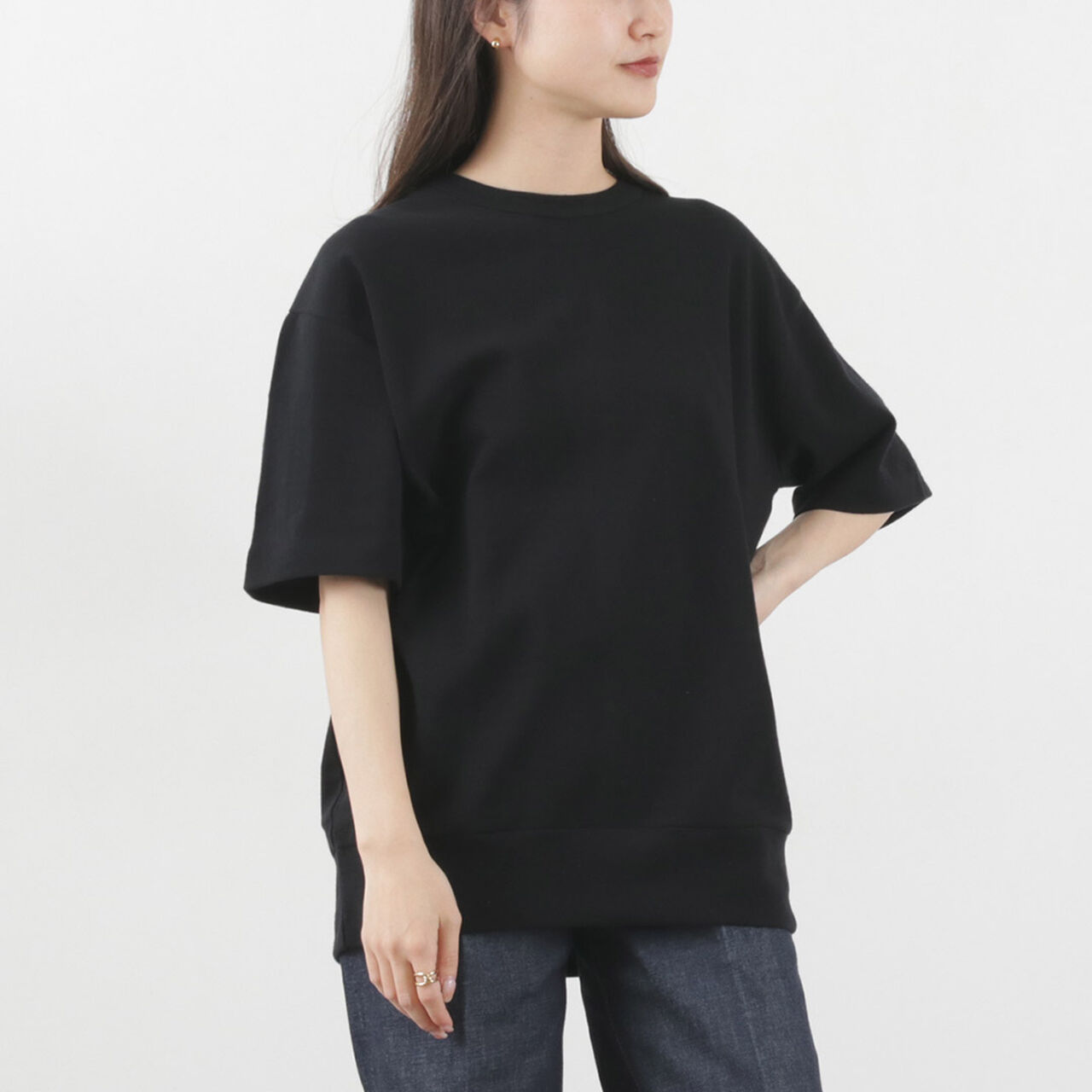 TONNNO Relaxed Fit Crew Neck T-Shirt,Nero, large image number 0