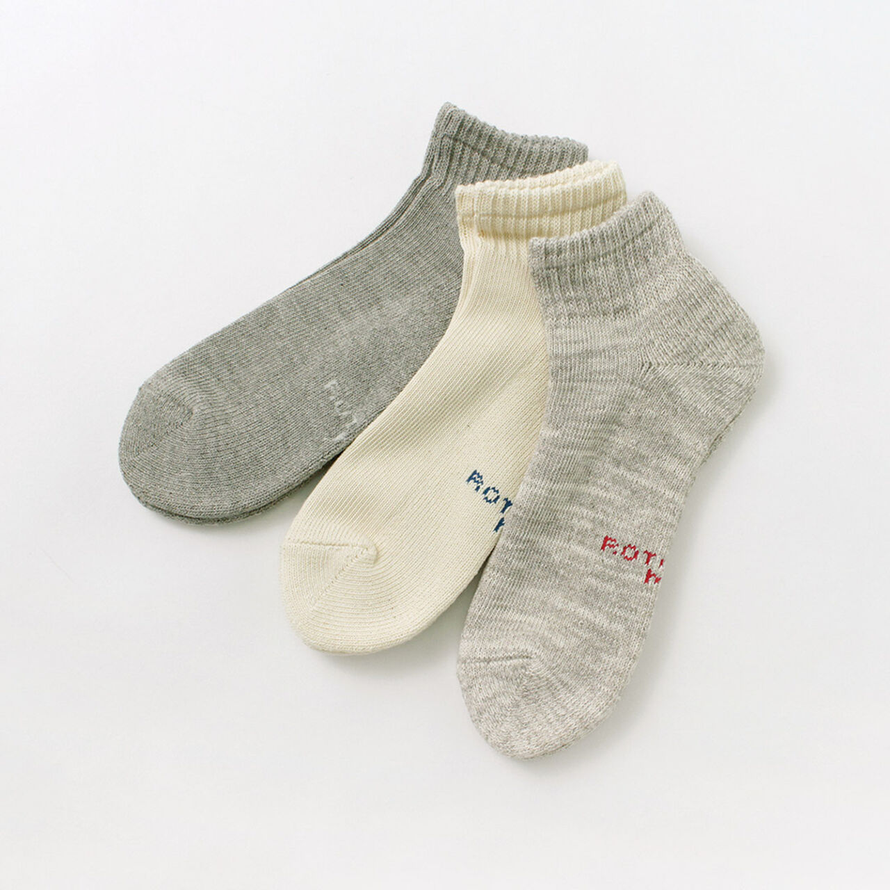 Organic daily 3 pack ankle socks,Ecru_Grey, large image number 0