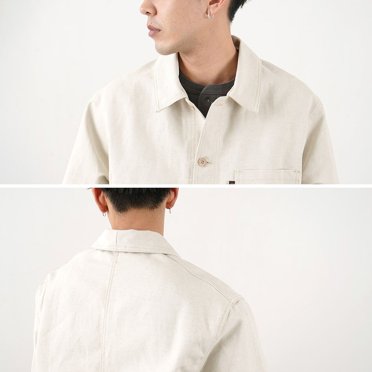 Linen cotton coverall jacket,, large image number 8