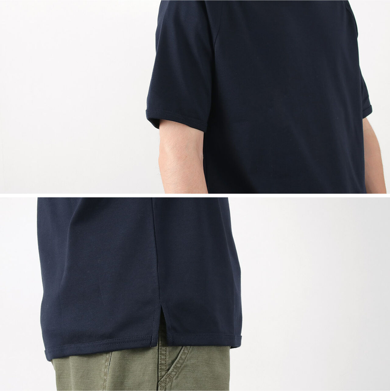 Perfect Inner Giza Mock Neck Half Sleeve T-Shirt,, large image number 9