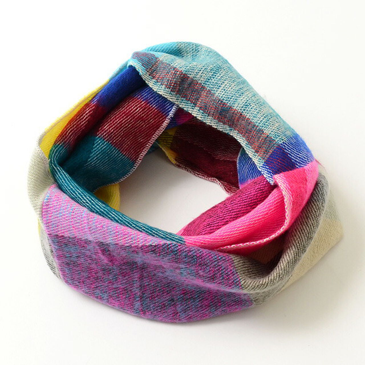 Multi-Coloured Checked Snood,, large image number 9