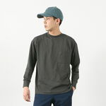 BACCALA Relaxed Fit Crew Neck Long Sleeve Pocket T-Shirt,Brown, swatch