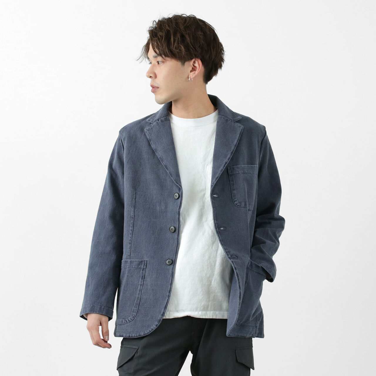 Heavy Jersey Tailored Jacket,P-Navy, large image number 0