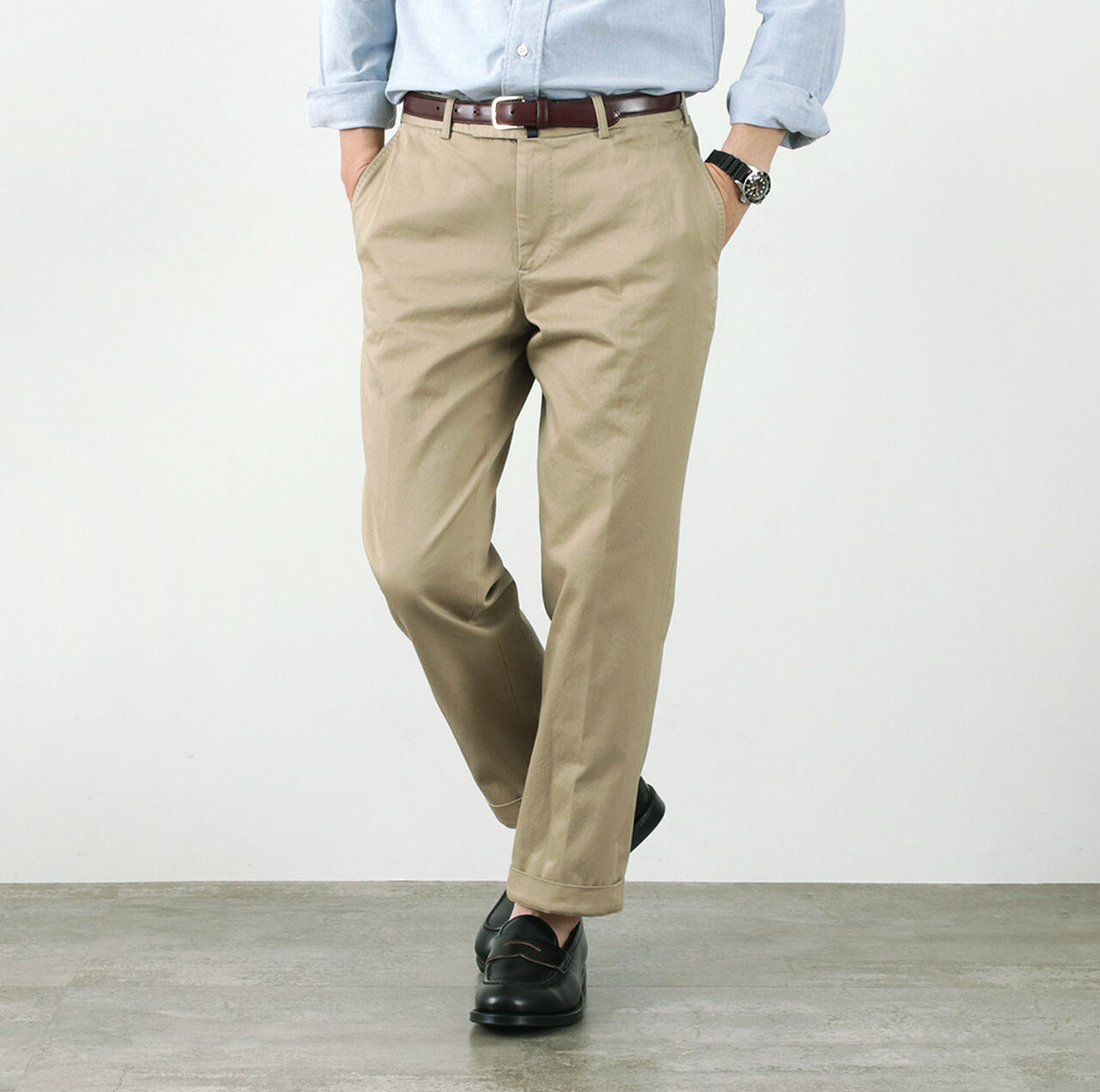 Cotton twill regular silhouette chinos,, large image number 12