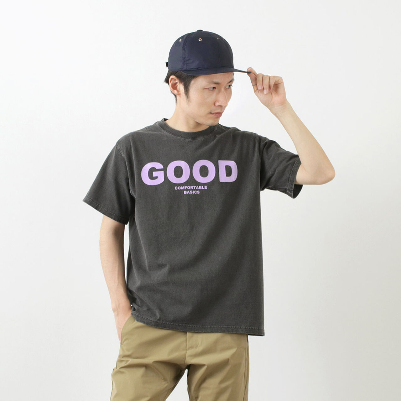Colour Special Order  Good On Logo Short Sleeve T-Shirt,P-Black_Lavender, large image number 0