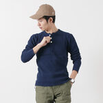 BR-3051 Big Waffle Henley Neck Long Sleeve Thermal / T-Shirt,Navy, swatch