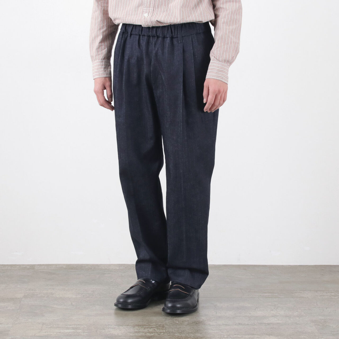 Denim Wide Tuck Trousers,, large image number 9