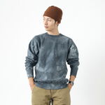 10BD Fleece-Lined Crewneck Sweatshirt, SP treatment/Uneven Dye,Black, swatch