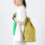 Retro damask fabric shoulder bag,Green, swatch