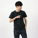 Special order LW processed crew neck pocket T-shirt,Black, swatch
