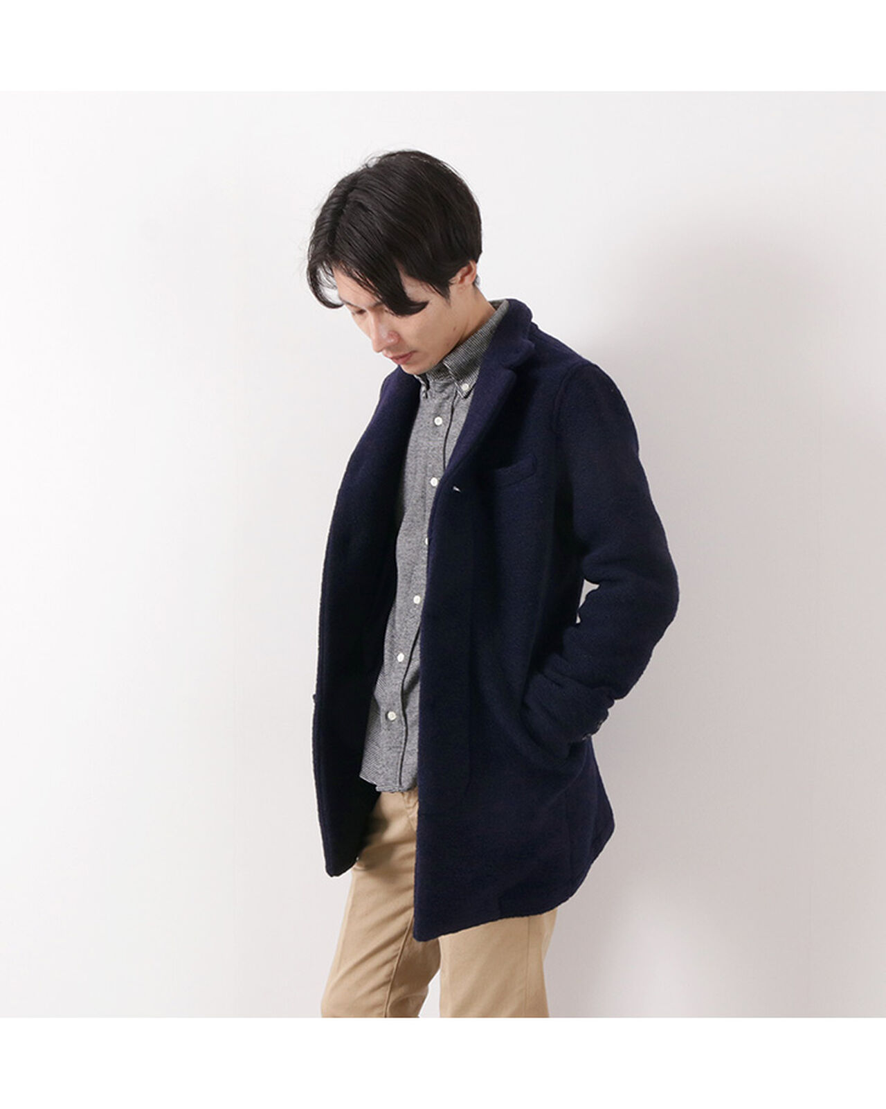 Airy Wool Chester Coat,, large image number 3