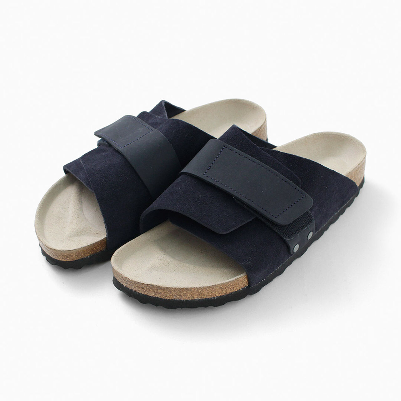 Kyoto Sandals Nubuck Leather Suede,Midnight, large image number 0