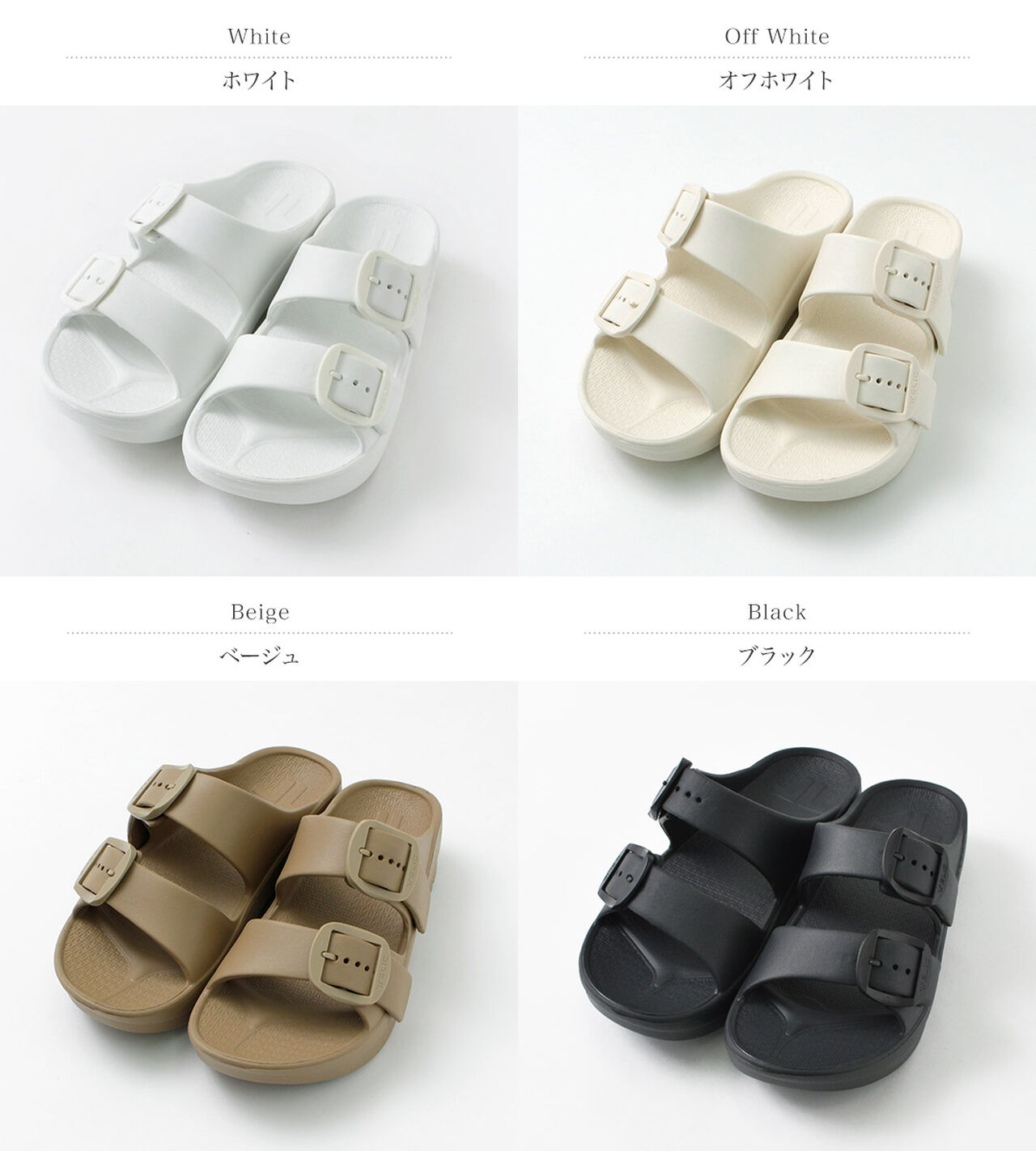 W-Buckle Recovery Sandals,, large image number 2