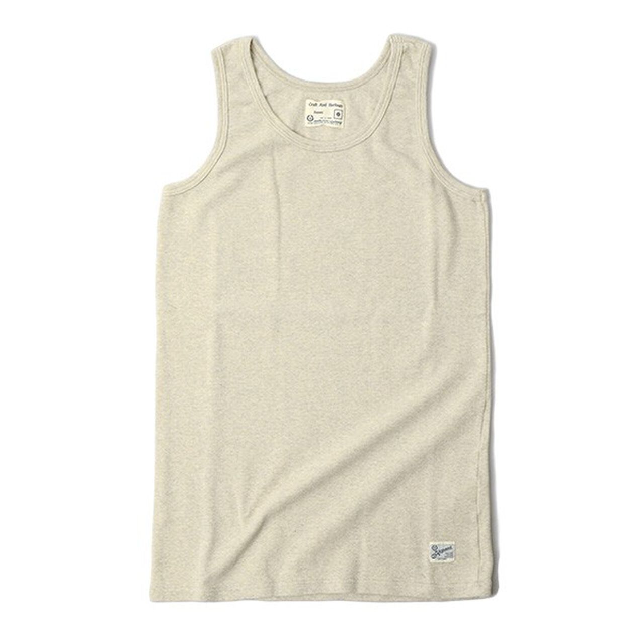Raffy stretch milling tank top,Oatmeal, large image number 0