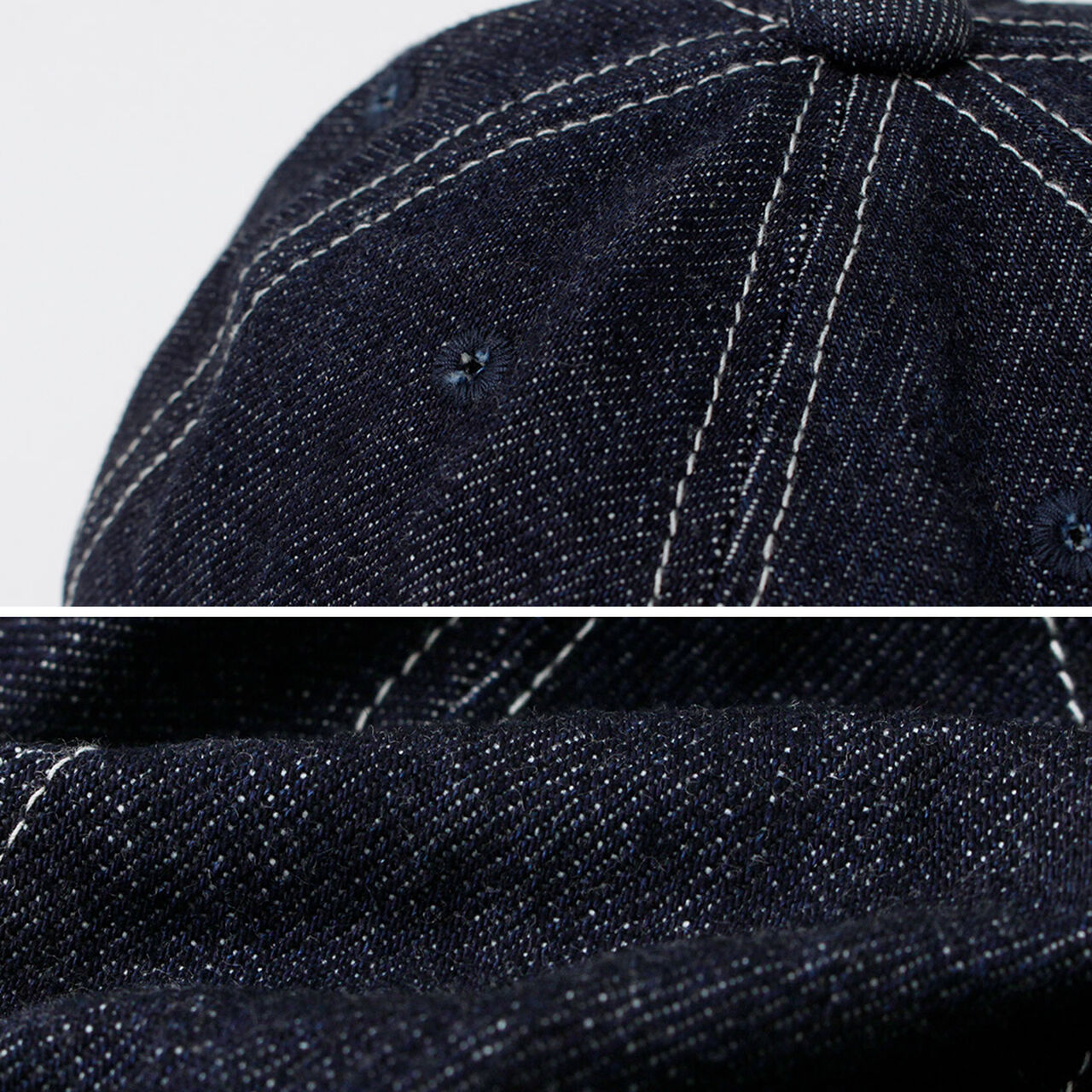 One-washed Selvage denim cap,, large image number 6