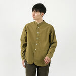 FRC005 Special order military dump band collar shirt, long sleeves,Khaki, swatch