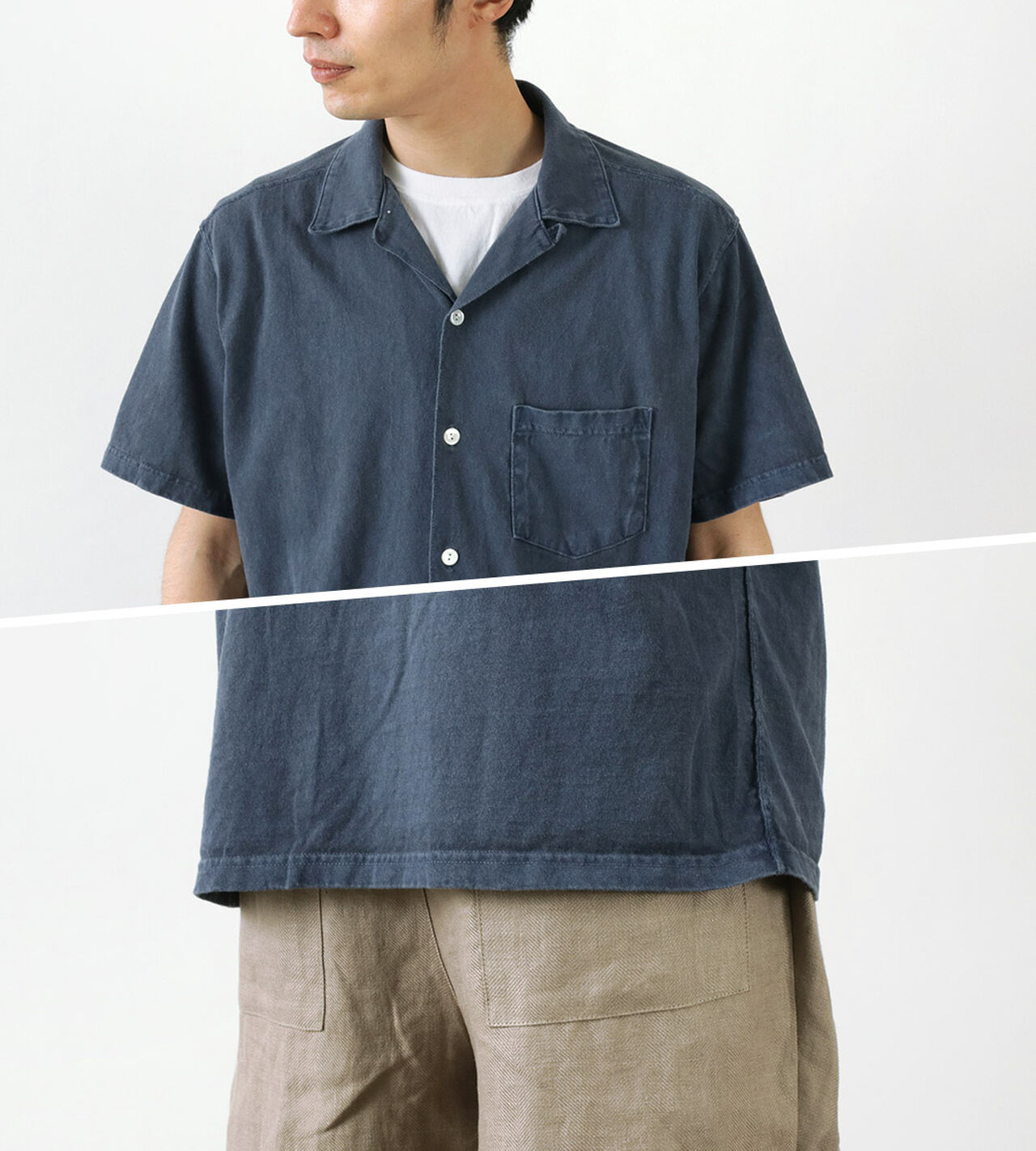 Short Sleeve Open Collar Tee Shirt,, large image number 10