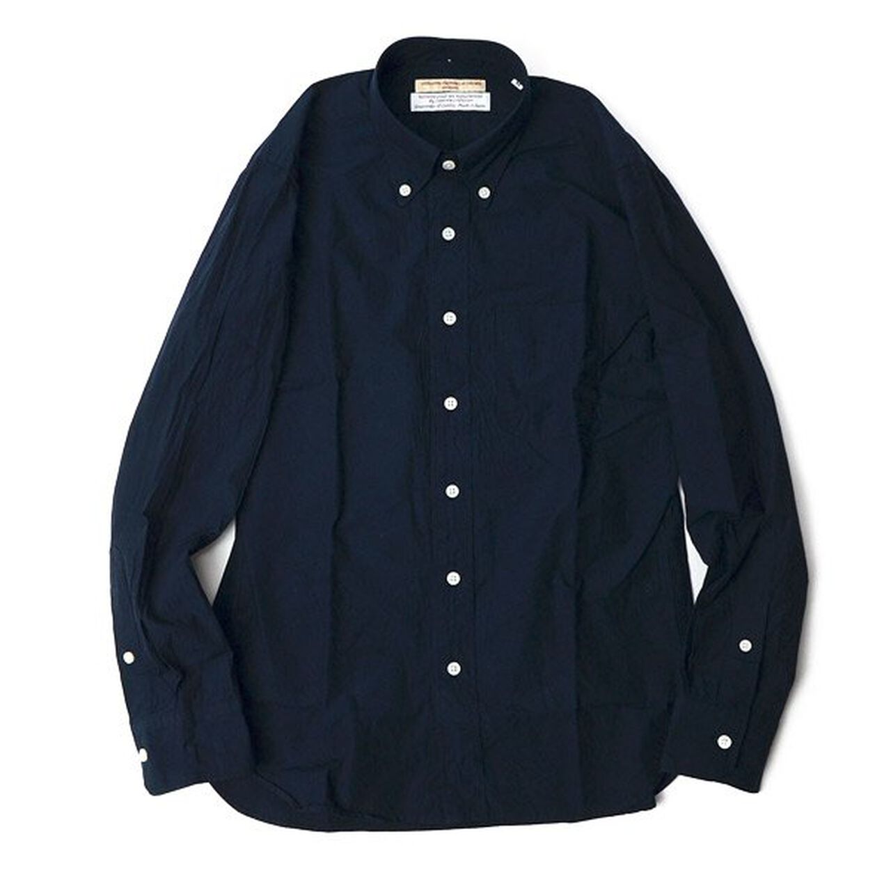 Linen Cotton Dump Button Down Shirt,Navy, large image number 0