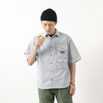 Seersucker Multi Pocket Short Sleeve Shirt,Multi, swatch