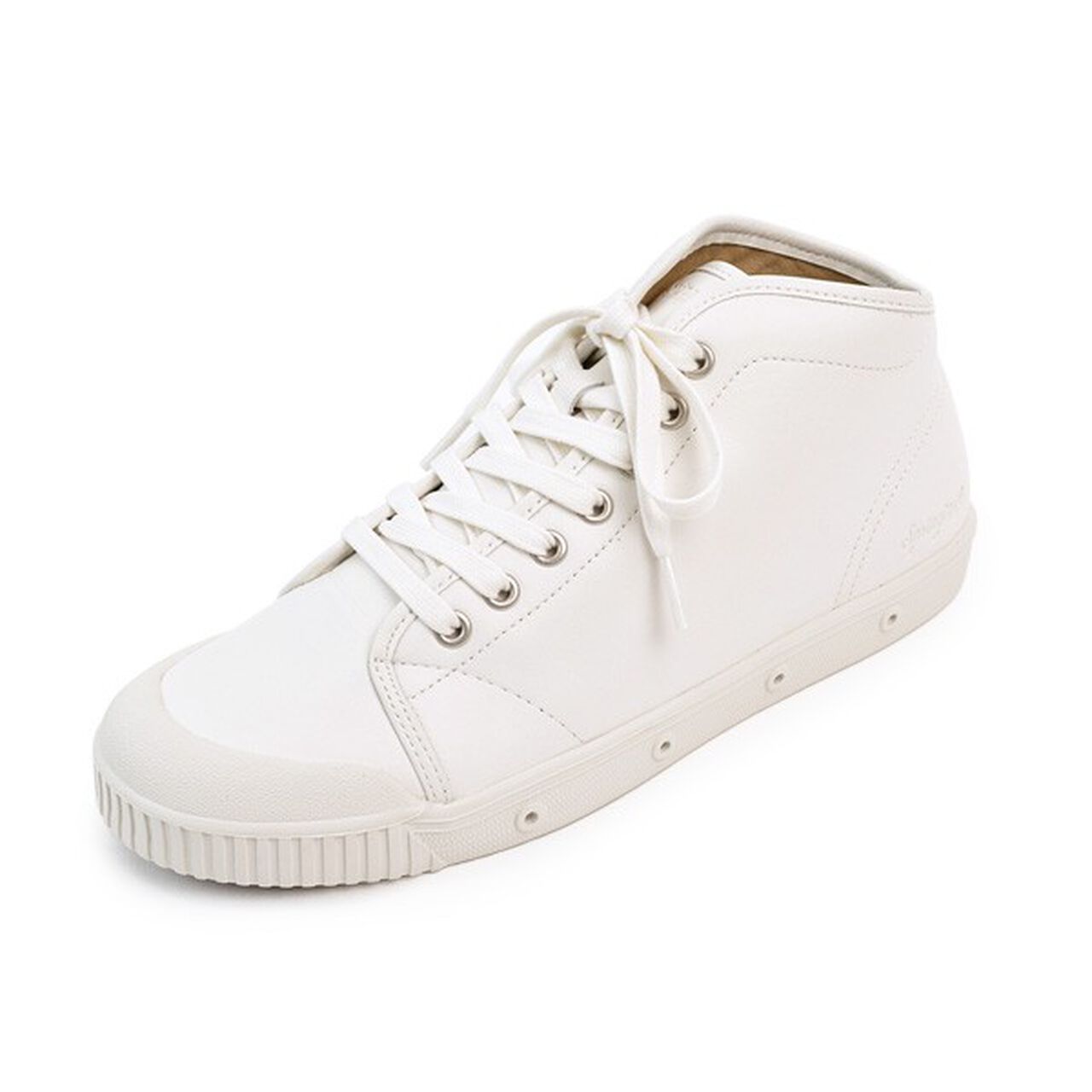 B2 Mid Cut Leather Sneakers,White, large image number 0
