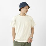organic short sleeve pocket T-shirt,White, swatch