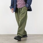 Herringbone 2-tuck trousers,Olive, swatch