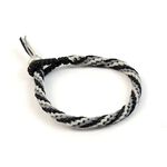 Spiral Coloured Braid Wax Cord Bracelet,Black_Grey_White, swatch