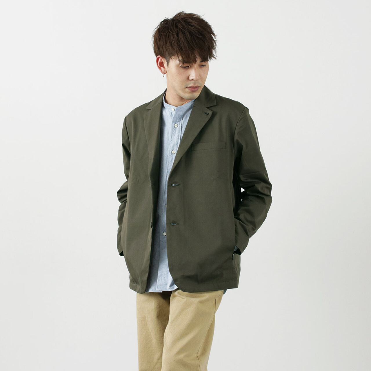 GO OUT Tailored Jacket,Olive, large image number 0