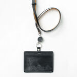 ID CASE WITH REEL STRAP,Black, swatch