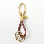 Carabiner & Leather Combination Keyring,Multi, swatch
