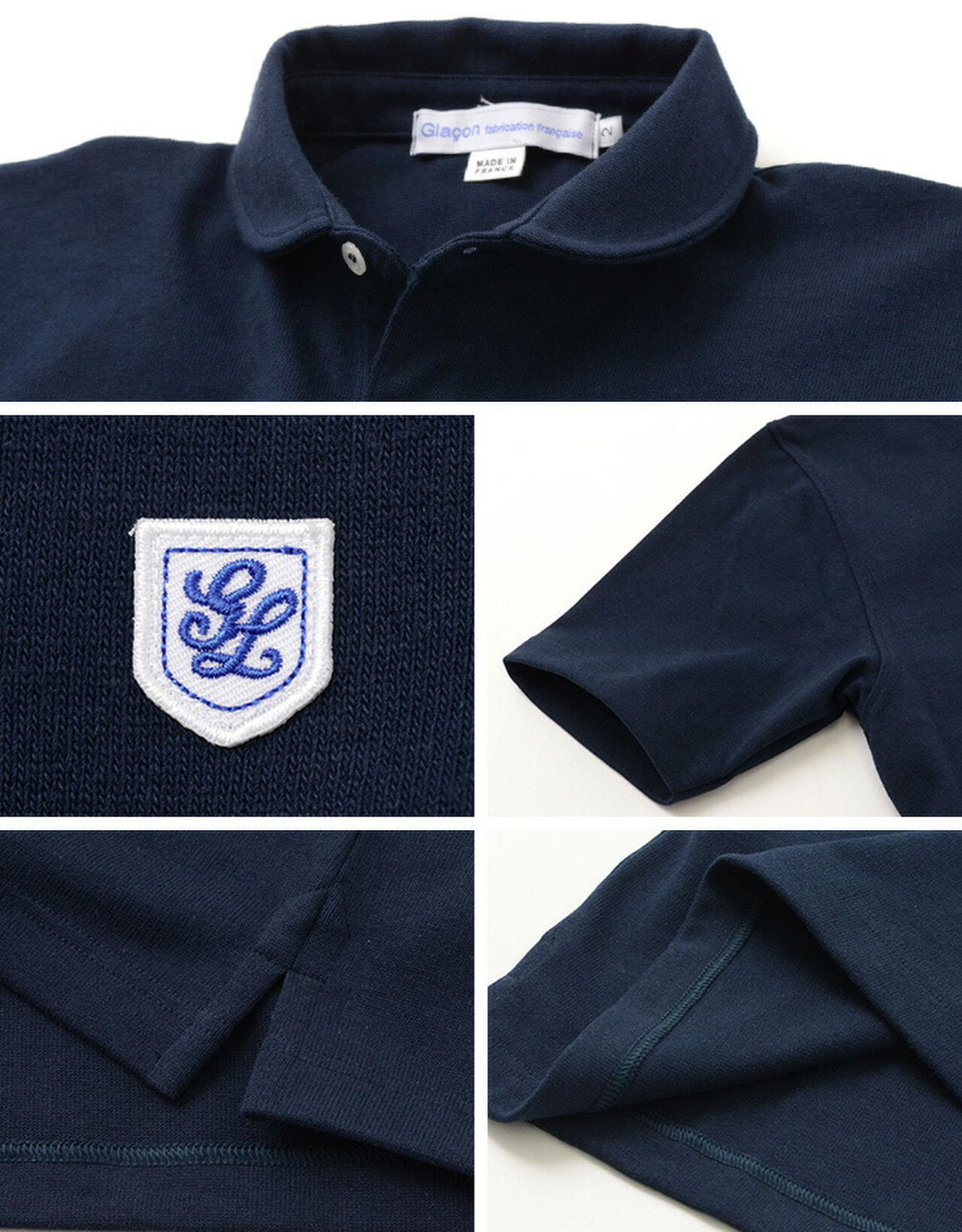 Plain Heavy Jersey Round Collar Polo Shirt,, large image number 8