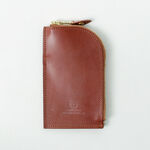 ZIPPED KEY CASE WITH POCKET,Brown, swatch