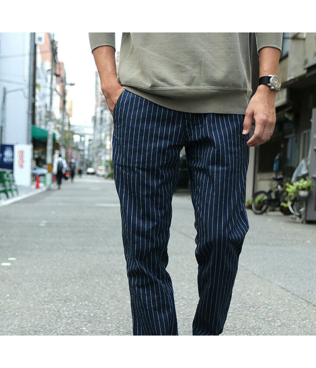 Wide Tapered Chino Stripe,, large image number 2