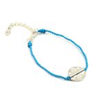 Karen Silver Disc Top Cord Bracelet,Blue, swatch