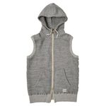 Brooklyn / Hooded Sweatshirt Vest,Grey, swatch